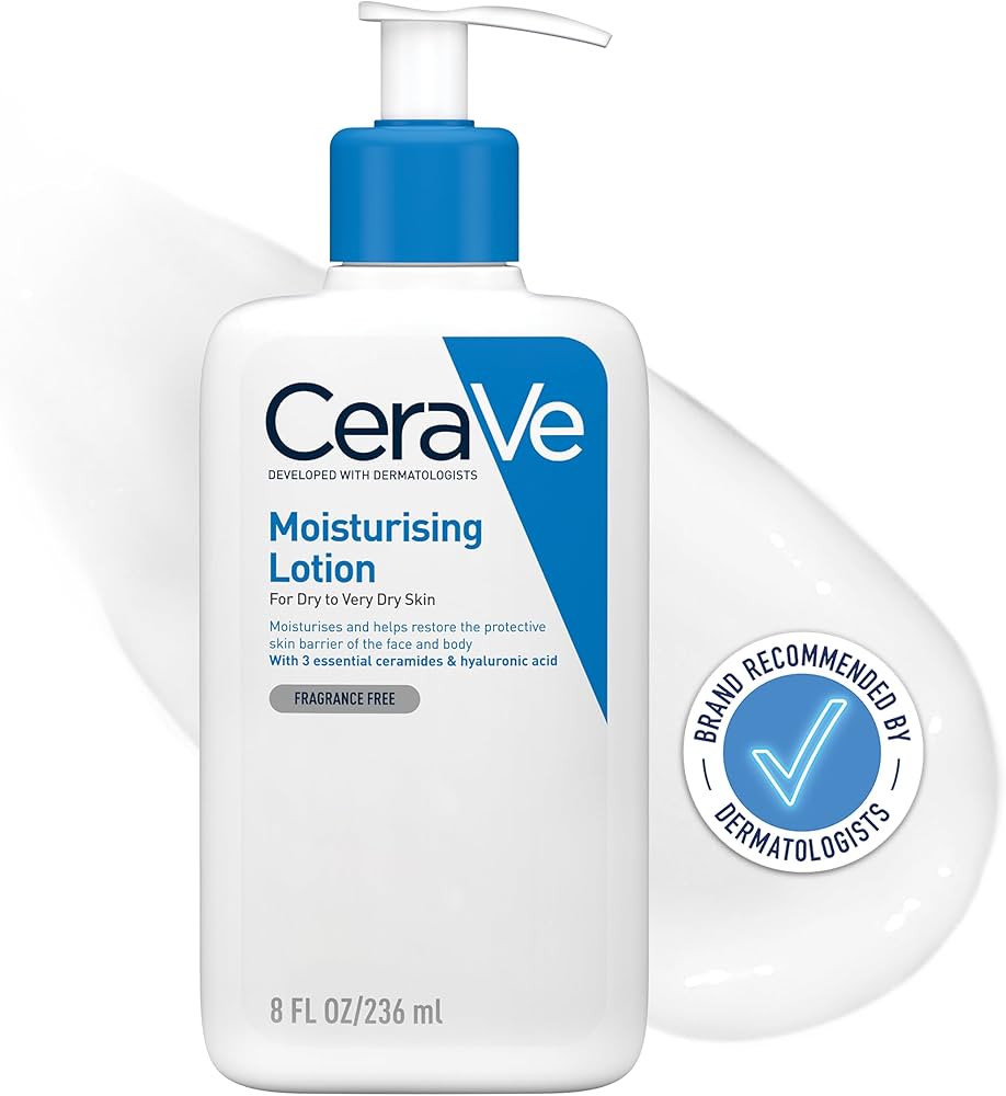 236ml- CeraVe Moisturising Lotion, Face & Body, With 3 Essential Ceramides & Hyaluronic Acid, For Dry to Very Dry skin
