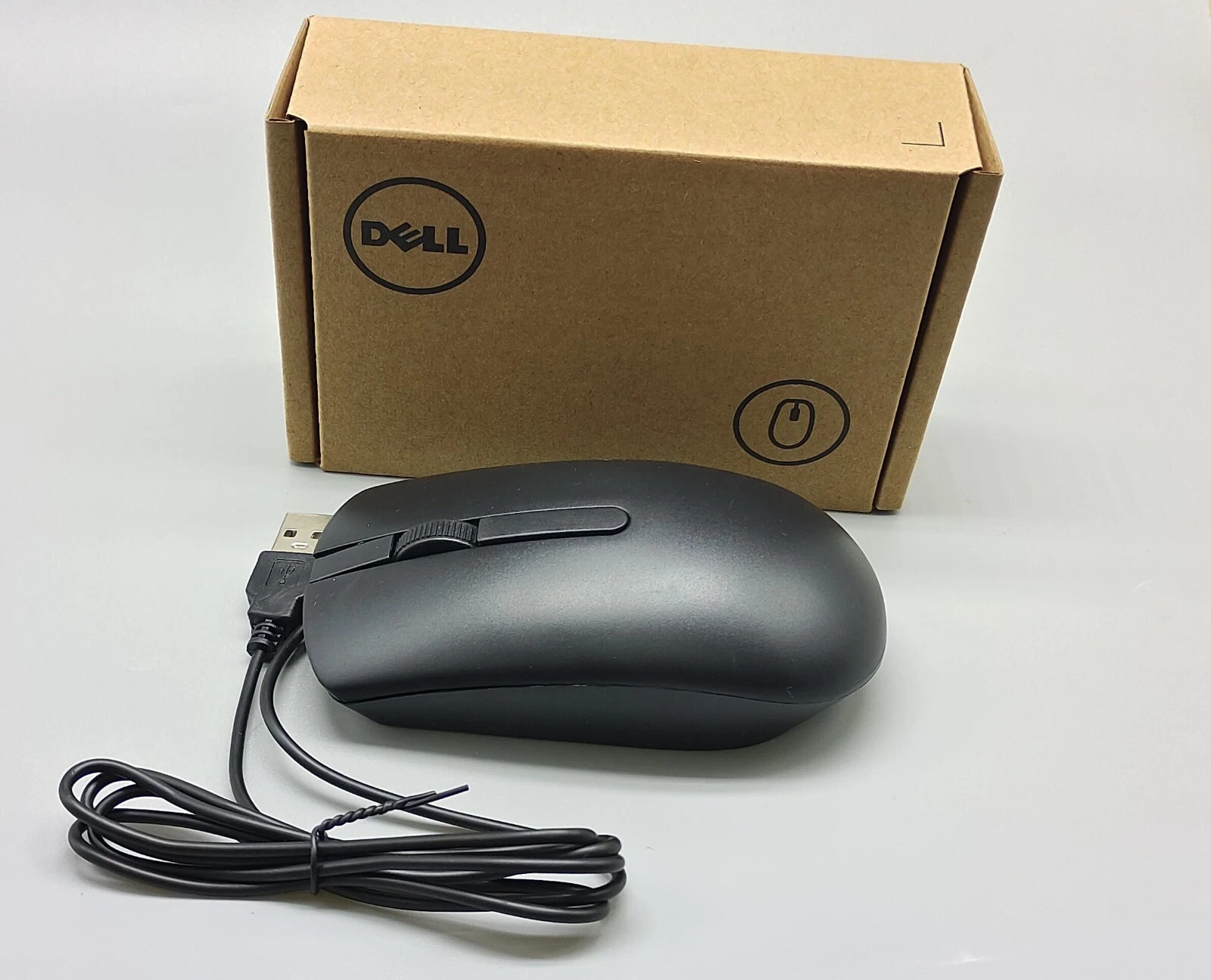 Original DELL MS116 MS11 Wired Optical USB Mouse Brown Pack